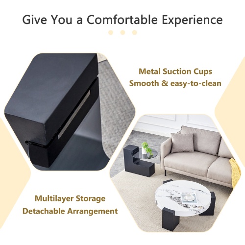 Double-Layer Round Coffee Table