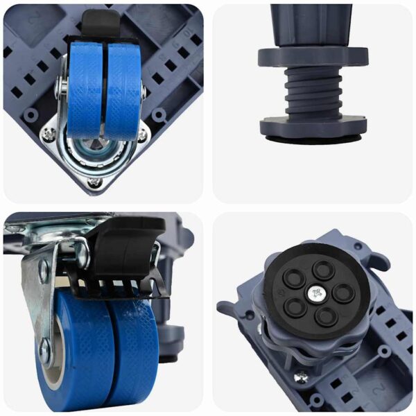 Washing Machine Base Grey 67 x 67 x 12 cm Metal