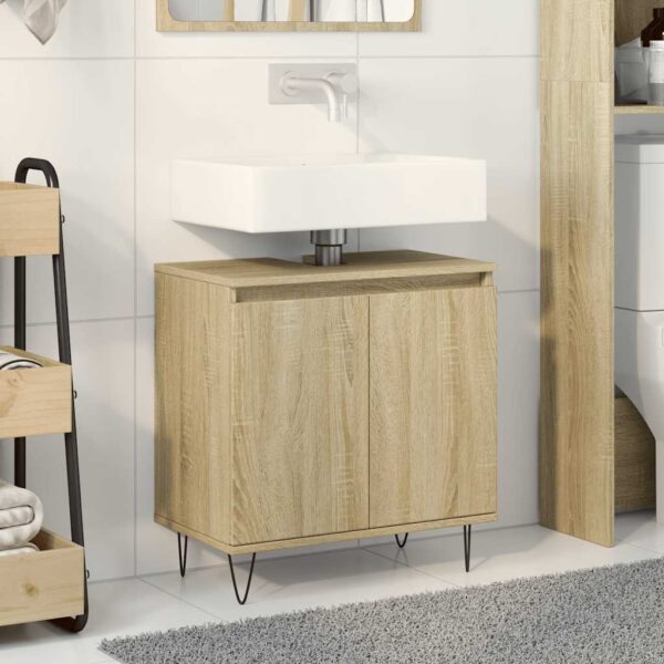 Bathroom Cabinet Sonoma Oak 58x33x60 cm Wood-based material