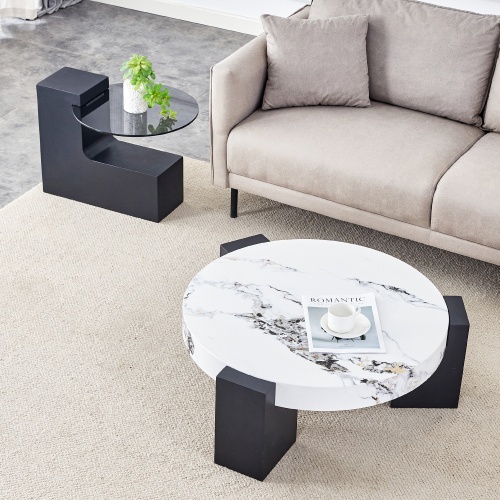 Double-Layer Round Coffee Table