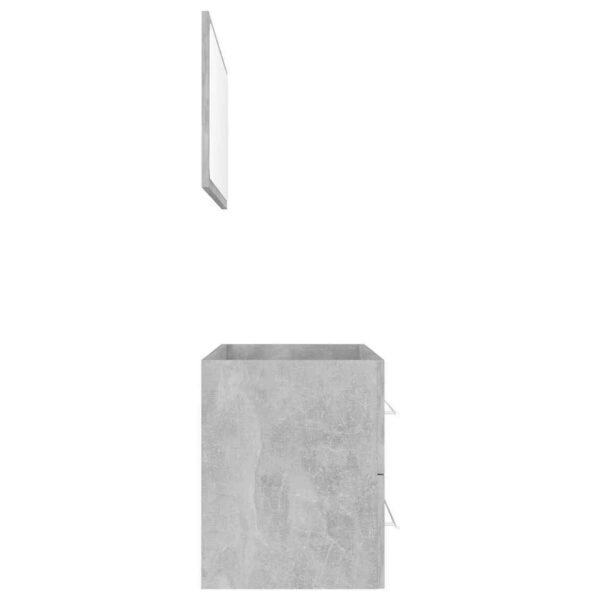 2-piece bathroom furniture set, concrete grey wood composite