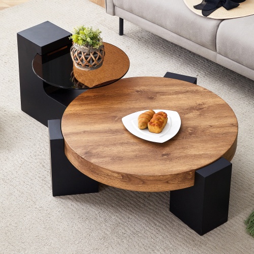 Double-Layer Round Coffee Table