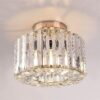 Milky White Ceiling Bedroom Lighting Crystal Lamp