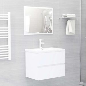 2-piece bathroom furniture set, wood-based material