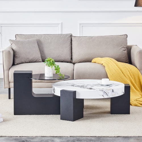 Double-Layer Round Coffee Table