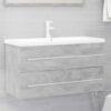 2-piece bathroom furniture set, concrete grey wood composite