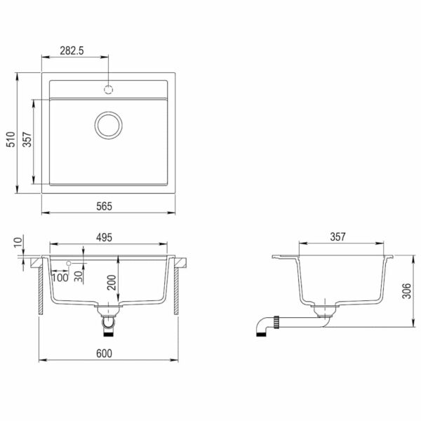 Granite Sink Single Bowl