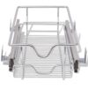 Built-in Drawer Basket Pull-Out 2 pcs. Silver 300 mm