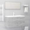2-piece bathroom furniture set, concrete grey wood composite