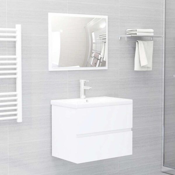 2-piece bathroom furniture set, wood-based material