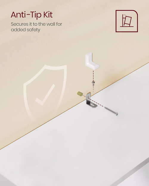 White 7 Compartment Bookcase Shelving Unit For Living Room And Home