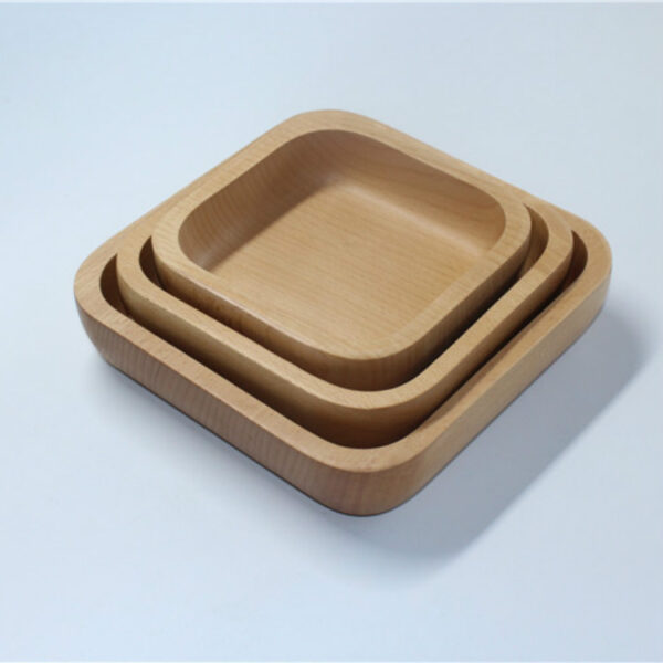 Japanese  wood square plate