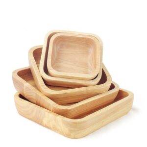 Japanese  wood square plate