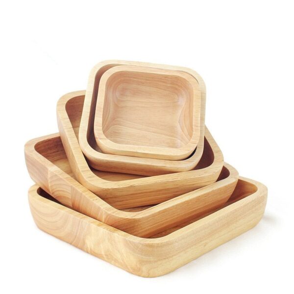 Japanese  wood square plate