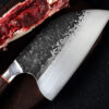 Hammer brushed kitchen knife