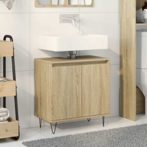 Bathroom Cabinet Sonoma Oak 58x33x60 cm Wood-based material