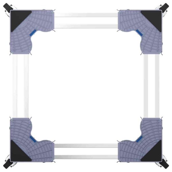 Washing Machine Base Grey 67 x 67 x 12 cm Metal