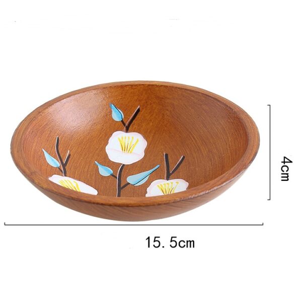 Wooden fruit bowl