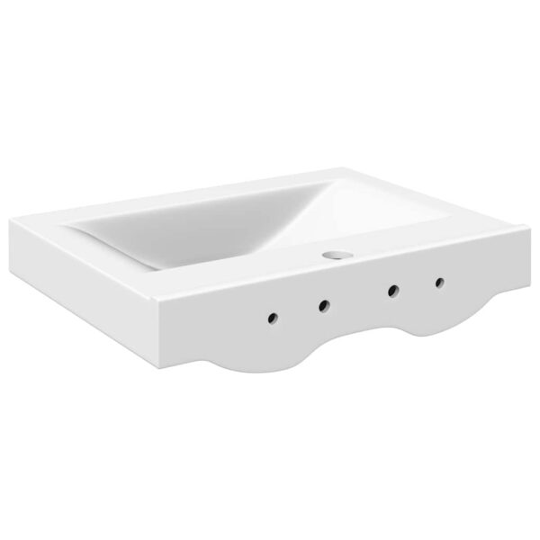 Luxury Ceramic Rectangular Washbasin with Tap Hole