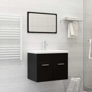 2-piece bathroom furniture set, wood-based material