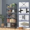 d22457bbbce71e44d4dc409ff49cd930.jpg Five-Tier Metal Bookshelf – Grey Industrial