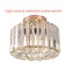 Milky White Ceiling Bedroom Lighting Crystal Lamp