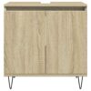 Bathroom Cabinet Sonoma Oak 58x33x60 cm Wood-based material