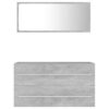 2-piece bathroom furniture set, concrete grey wood composite