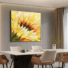 Hand-Painted Oil Painting  Abstract Sunflower Flowers