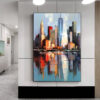 1d0d2479-6818-47d0-be2a-fe94fe2683f1.jpg Oil Painting Wall Decoration Abstract New York Urban Architecture