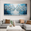 Abstract Blue Tree Of Life Canvas