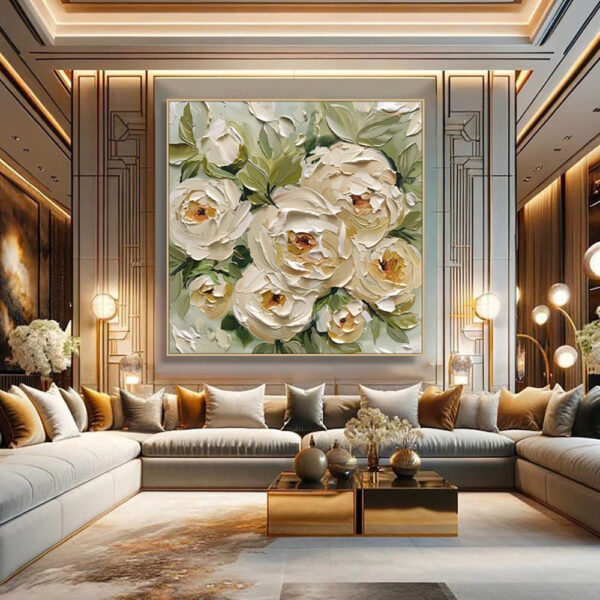 30d32d3e-c329-491e-82f3-fc69303a7688.jpg Green Leaves Yellow Rose Flowers Mural For Home Decor