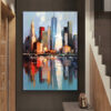 3c86e2cb-187f-4a42-9296-01a2cf09f3d2.jpg Oil Painting Wall Decoration Abstract New York Urban Architecture