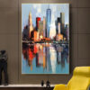 649221fc-80fb-40a8-a64f-8668a824f16b.jpg Oil Painting Wall Decoration Abstract New York Urban Architecture