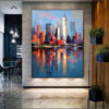 73084691-3714-4391-876f-66347347f68f.jpg Oil Painting Wall Decoration Abstract New York Urban Architecture