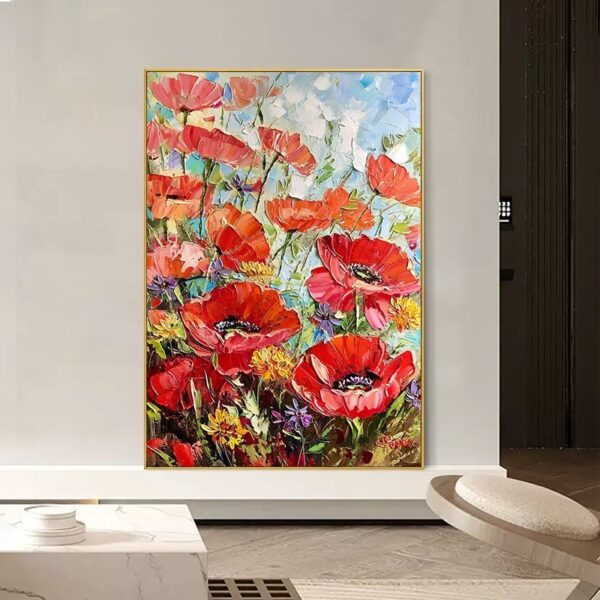 91adec4c-976c-4bd8-b7a6-e724ad96c0c2.jpg Handmade Painting Thick Oil Red Flowers
