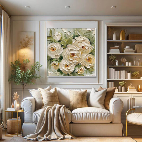 9c45ec75-ff4d-4795-9bff-c31b8572e366.jpg Green Leaves Yellow Rose Flowers Mural For Home Decor