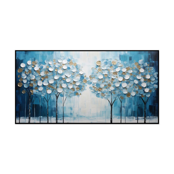 Abstract Blue Tree Of Life Canvas