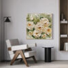 d59a66e3-cefe-41cd-95af-f745fd198101.jpg Green Leaves Yellow Rose Flowers Mural For Home Decor