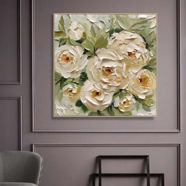 eb500ed8-c1a4-4f60-83f6-787851fac6c8.jpg Green Leaves Yellow Rose Flowers Mural For Home Decor